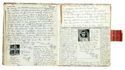 En side av Anne Franks dagbok