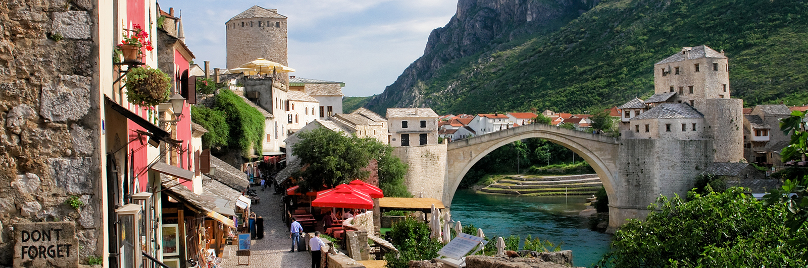 Mostar med Stari Most og gamlebyen