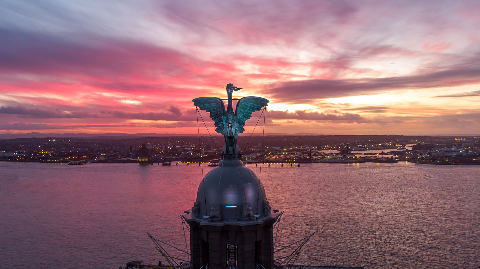 Royal Liver Building og Liver Bird i Liverpool